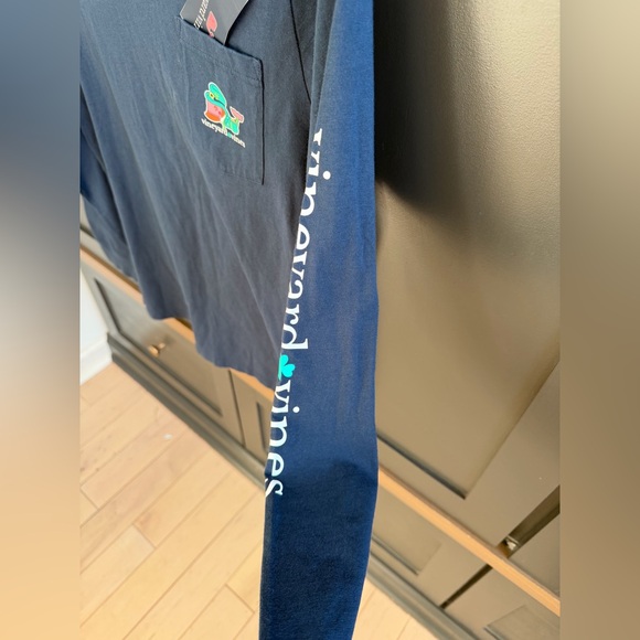 Vineyard Vines | Kiss Me I’m Irish Navy Long Sleeve Tee | L | St. Patrick’s Day - Picture 4 of 7